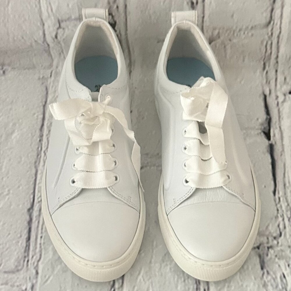 Lanvin |  White Lambskin Leather Sneakers